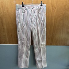 Big E 1970s Redline Levi's Vintage Striped Cotton Dress Pants Women