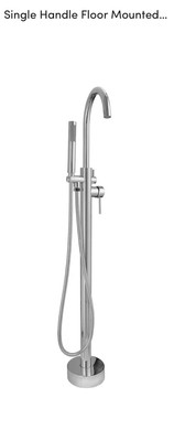 Freestanding Bathtub Faucet Tub Filler Floor Mount Bathroom Faucet with Shower
