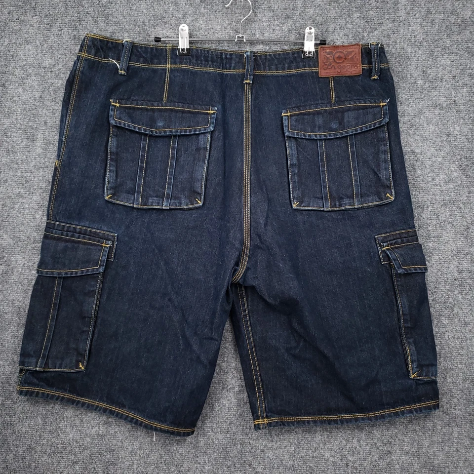 Pantalones Cortos LRG Lifted Research Group Para Hombres 40 Azul Carga Pantalones Cortos Sueltos Denim Y2K Foto 2 de 4