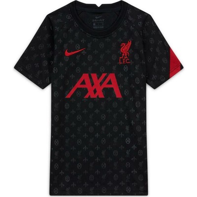 lfc nike mens black pre match top