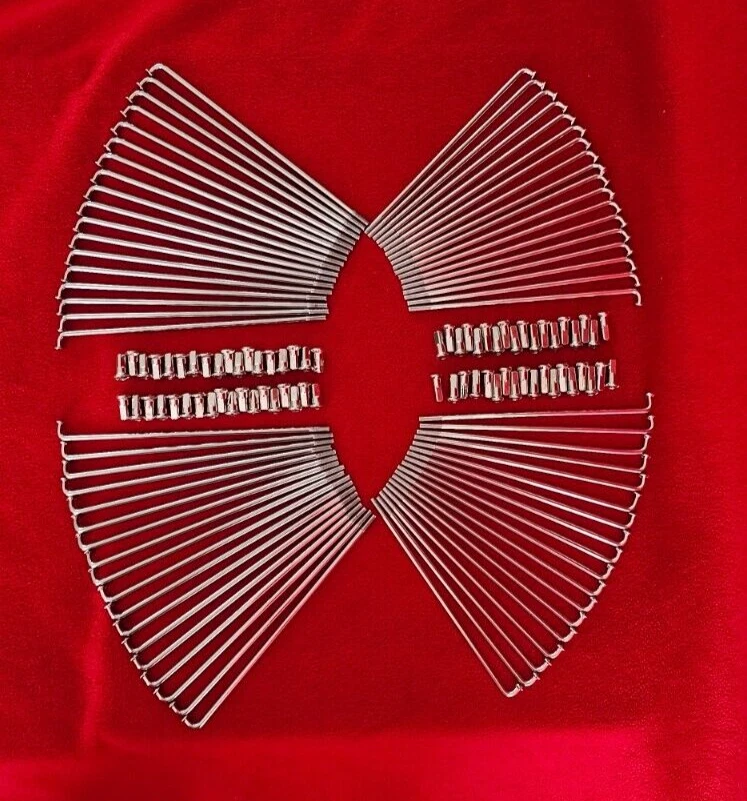 YAMAHA RD250 RD350 A/B 1973 1974 1975 Front (Disc) + Rear Wheel Spoke Set 72PCS - Image 2 of 4