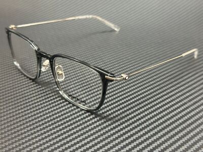 MONT BLANC MB0100O 001 Grey Rectangle Men's 52 mm Eyeglasses