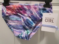 ATHLETA GIRL HIGH TIDE REVERSIBLE BIKINI BOTTOMS SIZE MEDIUM/ 8-10 NEW
