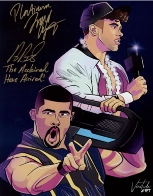 HANDSIGNIERTES The Acclaimed 11x14 POSTER handsigniert Wrestling COA Caster Bowens