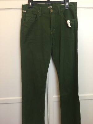 Citizens of Humanity SID Pants Mens Straight Leg Mid Rise Stretch Green Sz.32