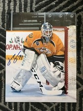 Nashville Predators Juuse Saros  Signed Autographed 11x14 NHL Photo COA