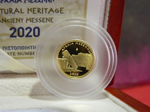 Goldmünze, Griechenland, 2020, Proof, antike Messene, Gold 999% 50 Euro Münze, 1g - Bild 2 von 7