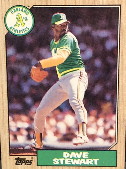 1987 Topps Dave Stewart Baseball Card Oakland Athletics Mint 14 A s 
