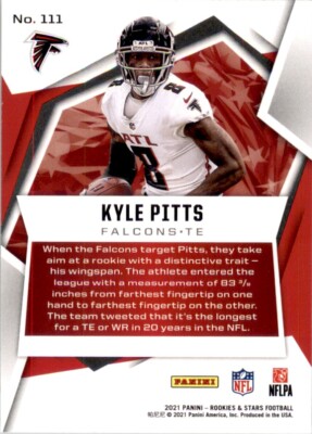 2021 Rookies and Stars KYLE PITTS RC Atlanta Falcons #111