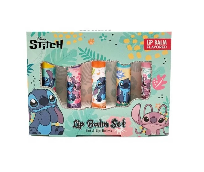 Disney Stitch Lip Balm Gift Boxed Disney Lilo & Stitch Lip Balm 5 Pack Set