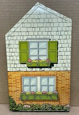 Vtg Metal Tin Dollhouse House Doll Marx Home SIDE WALL EXTERIOR DOUBLE SIDED