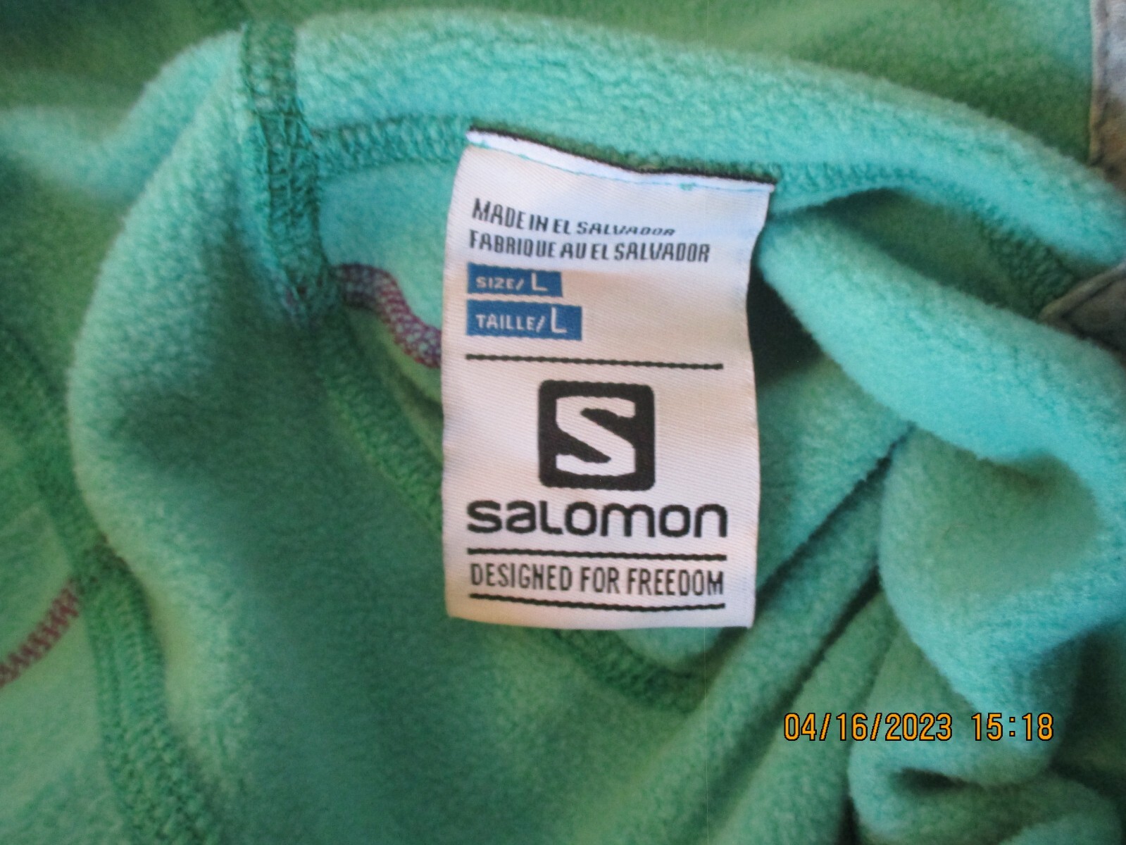 Giacca da allenamento donna Salomon grande ottime condizioni verde come nuova