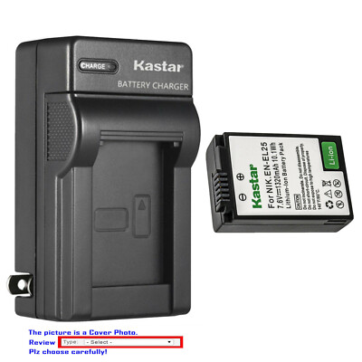 Kastar Battery AC Wall Charger for Nikon EN-EL25 & Nikon Z FC Mirrorless Camera