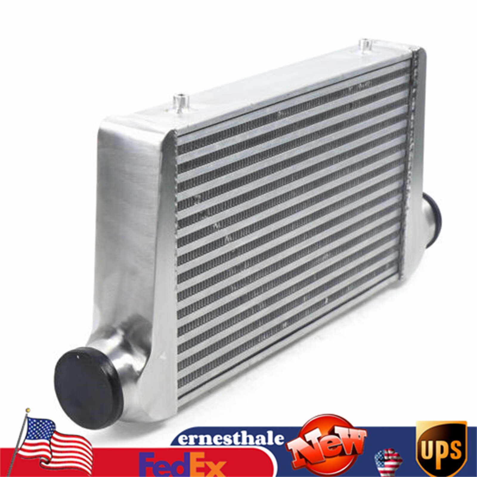 3-Inch Inlet/Outlet Universal Turbo Front Mount Aluminum Intercooler 25x12x3 Inches