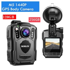 BOBLOV M5 2K Body Camera 1440p HD 128/256GB police Camcorder car dash cam DVR