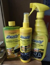 Detailing Kit 3 Pc Formula1(Wheel+Tire Cleaner,Wash+Wax,Protectant Spray