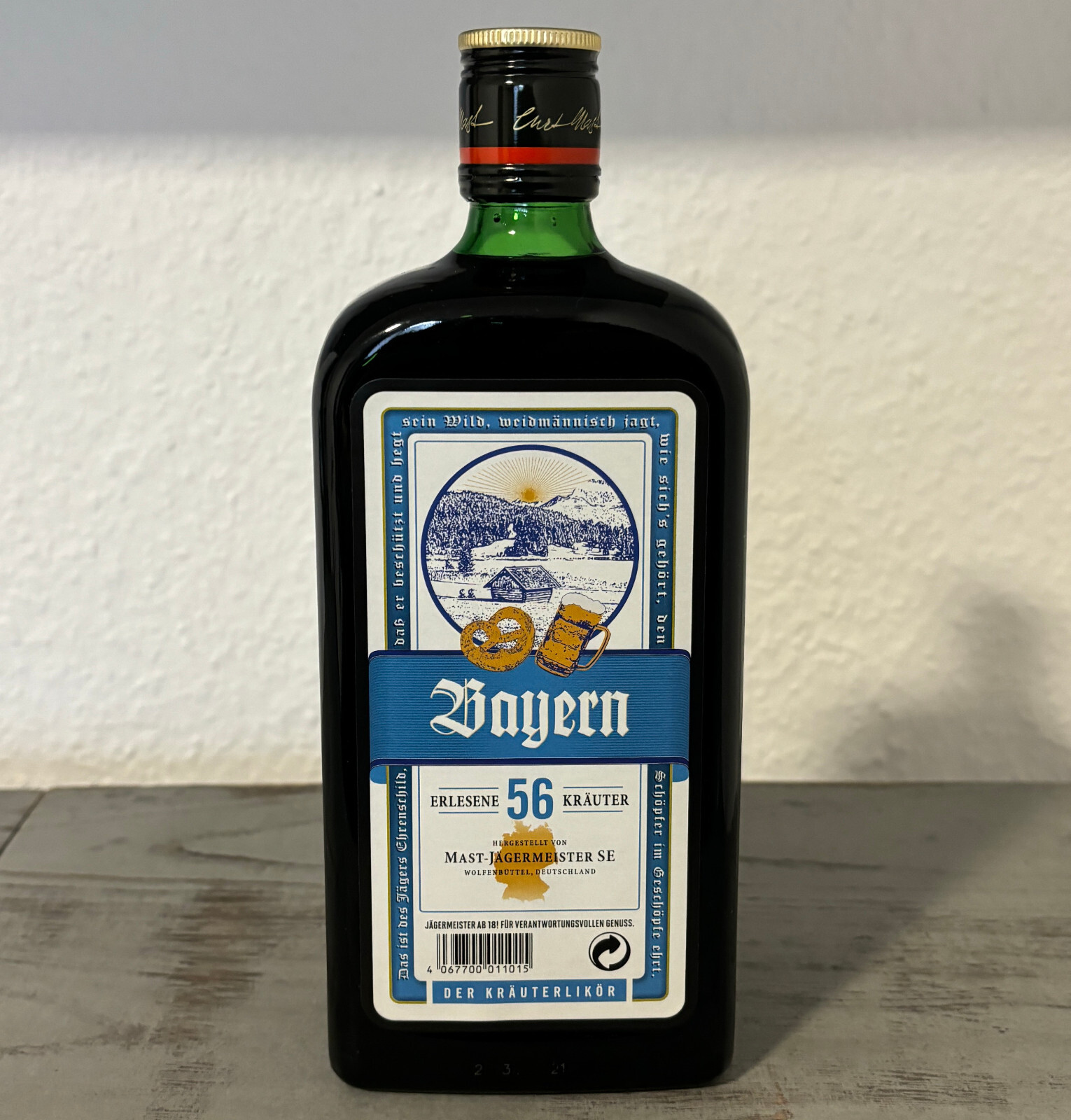 Jägermeister 0,7l Bayern Sonderflasche Regionen Flasche