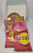 194 Piece Softball Party Supply Kit - Service for 24 Plates, Cups, Napkins Etc.