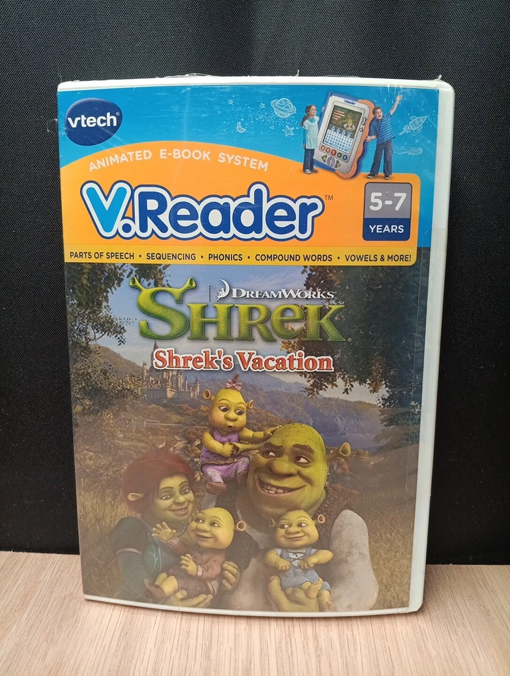 VTech V.Reader Animated E-Book System  Shrek's Vacation 5-7 Years Level Unopened - Image 2 of 4