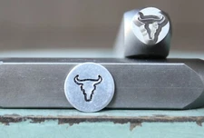 SUPPLY GUY 7mm Texas Longhorn Metal Punch Design Stamp SGCH-461