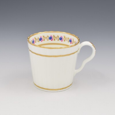 Regency Spode Porzellan kannelierte Eimerform Kaffeedose um 1815 antike Tasse