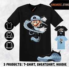 Shirt Match Foamposite One Psychic Blue Sneaker Matching Tee Sneakerhead Mario