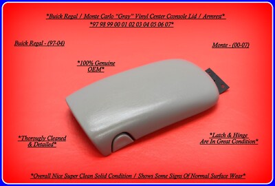 2000 2007 Chevy Monte Carlo 1997 2004 Buick Regal Center Console Armrest Lid Gra