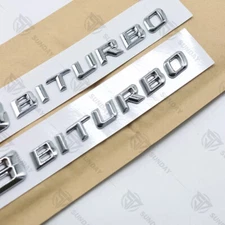 For AMG V8 BiTurbo Emblem Fender Side Chrome Nameplate Badge CL63 E63 G62 Decal