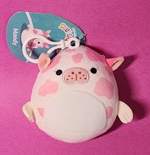 Squishmallows Mondy the Pink & White SeaCow Sea Cow 3" Clip-on NWT