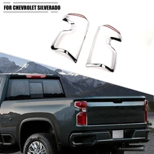 Car Rear Taillight Lamp Guard Trim Cover Frame For 2019-23 Chevy Silverado 1500