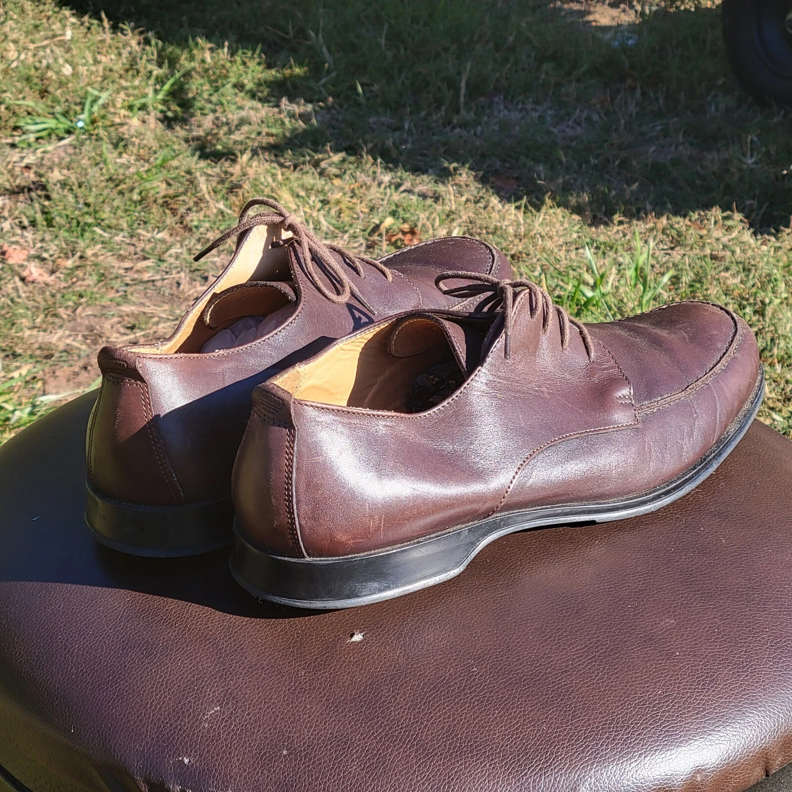 Scarpe Coach uomo taglia 9 5 pelle marrone eleganti oxfords comfort Carleton