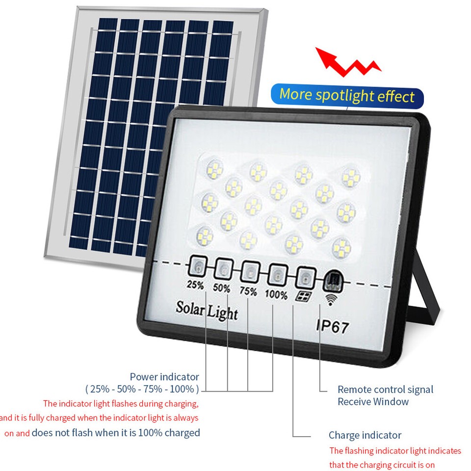 Amazon: 200w Solar Flood Street Light Dusk to Dawn, Security Lighting