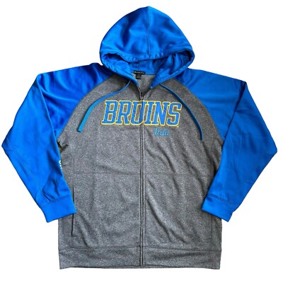 UCLA Bruins Sweater Hoodie Men's Large Gray Blue Champion Football  Sweatshirt