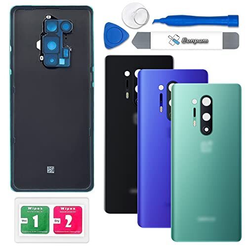 Eonpam Coperchio Batteria Vetro Posteriore Sostituzione per (OnePlus 8 (b7B)