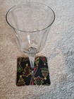 SET OF 4 CHRISTMAS THEMED STEM GLASS (GOBLET) KOZIES - HANDMADE - ATTACH TO BASE — photo 1