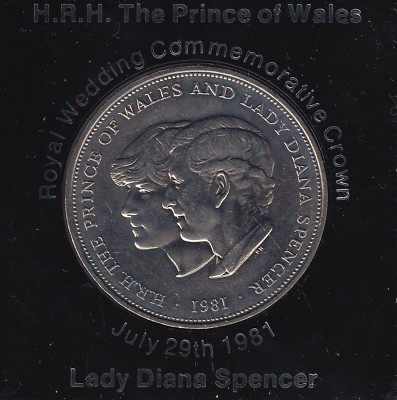 1981 Royal Wedding Crown Commemorative Coin Uncirculated Case Lady