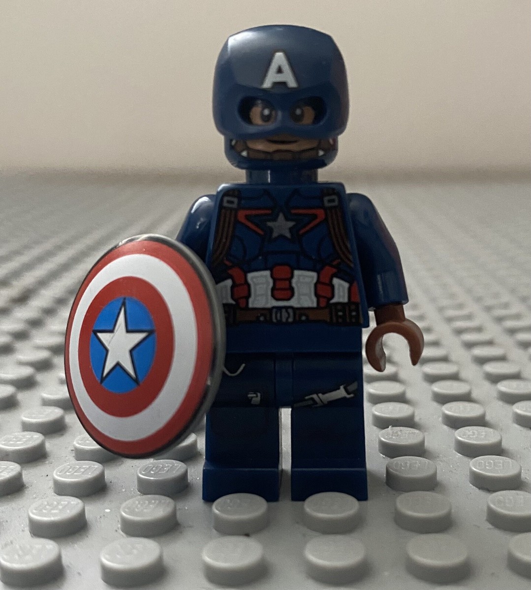 New Custom Captain America Minifigure Marvel Super Heroes Lego