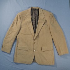 Vintage Bill Blass Blazer Size 44R Tan Camel Hair USA Sport Coat Jacket Preppy