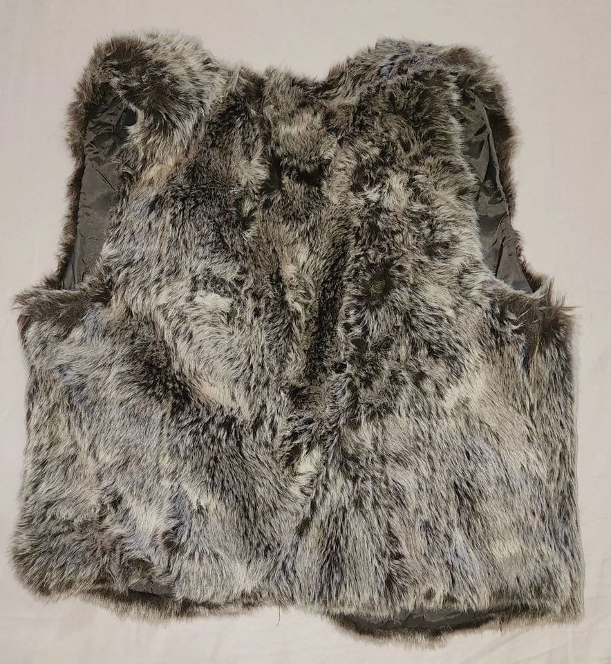 Chaleco MadeWell Imitación Piel Marrón Talla M Bolsillos Gancho y Ojo Cierre Recortado Forrado Foto 3 de 4