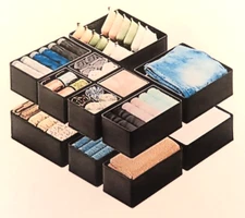 SpaceAid Closet Drawer Organizers Lot of THREE for Clothes Linens Toys Utensils