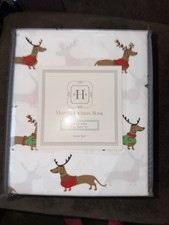 Modern Southern Home Full Sheet Set Dachshund Reindeer Christmas Sweaters Dogs 4