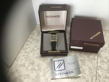Vintage Men s Wittnauer Gold Plate Diamond Quartz Watch w/Box Excellent Cond