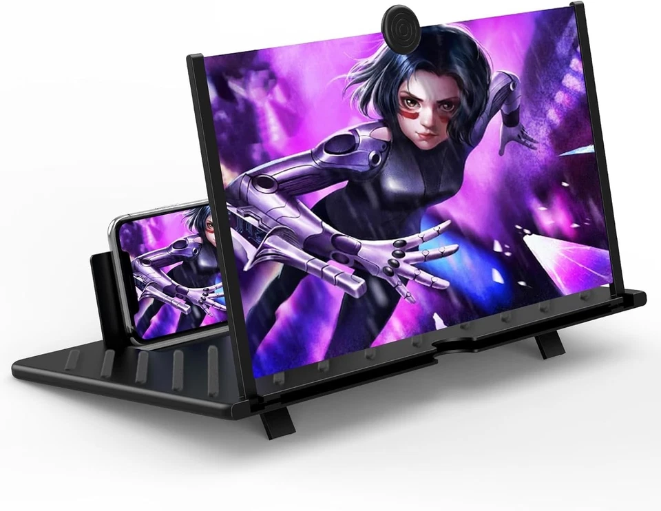 20 Inch Screen Magnifier Acrylic Foldable Phone Stand for Movies and Gaming - Image 3 of 4