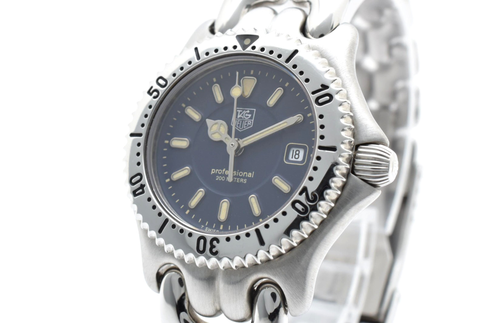TAG HEUER Sel WG1317-2 Vintage Quartz Navy Women's Watch Navy Dial 28mm Box image 5