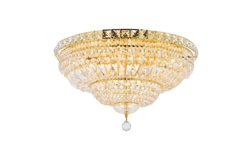 Elegant Lighting Tranquil 24" 12 Light Royal Crystal Flush Mount - Picture 3 of 6