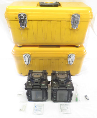 Fujikura FSM-60R ARC Fusion Splicer with Hard Case & Battery, Lot of 2, Parts