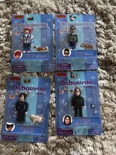 The Osbourne Family 3" Action Figures w/dogs Sharon Ozzy Jack Kelly NOC