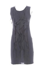 Seidenkleid N4 Rüsche Marc Cain 40 schwarz KLEINES SCHWARZES Jerseykleid LUXUS