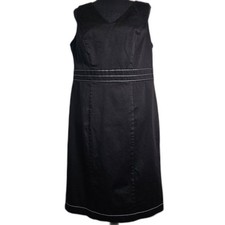 Lane Bryant Black Sleeveless V-Neck Dress Cotton / Spandex sz 14