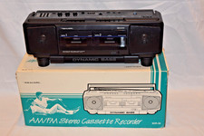 Vintage Realistic AM/FM Stereo Duel Cassette Recorder Boombox SCR-39 14-757